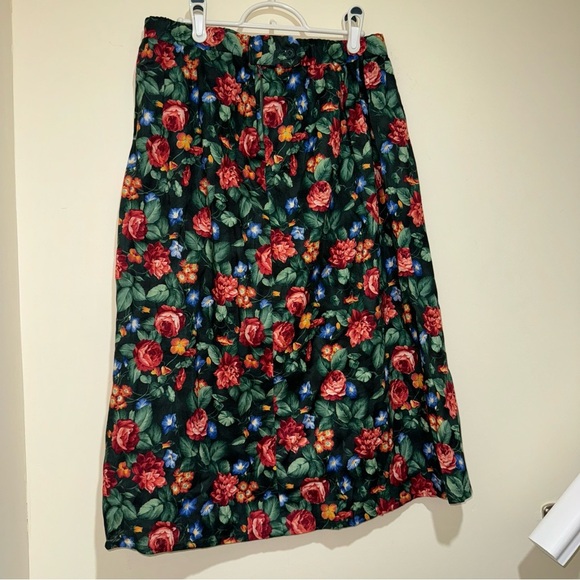 Women’s Vintage Homemade Cottagecore Grandma Floral Midi Length Flowy Skirt NEW - Picture 9 of 13